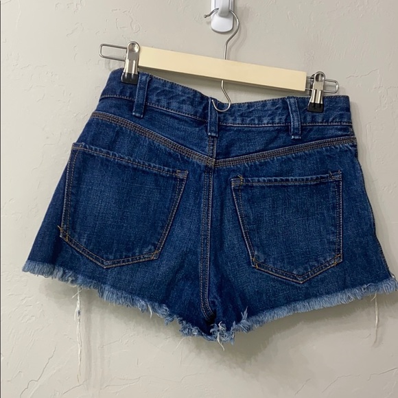 Free People high rise button fly denim shorts 25 - Picture 5 of 10
